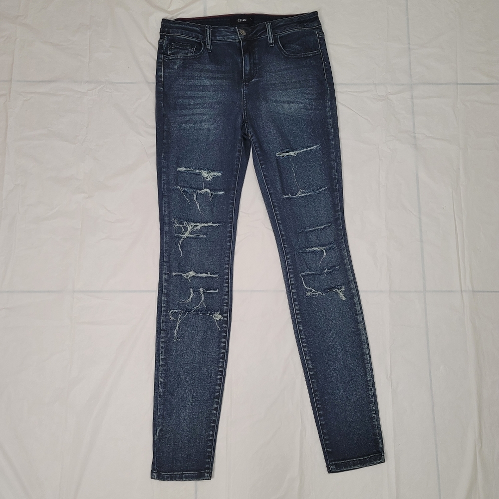 Cello Distressed Skinny Jeans